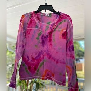 Columbia Ice-Dye Snap Front Henley Size XL